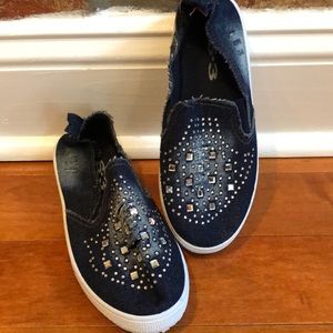 Denim slip on shoes